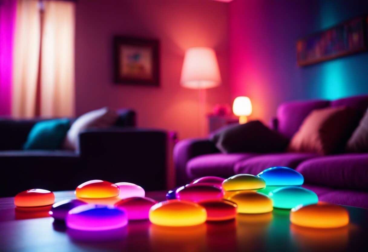 La chromothérapie à domicile : lampes d'ambiance colorées et leurs vertus