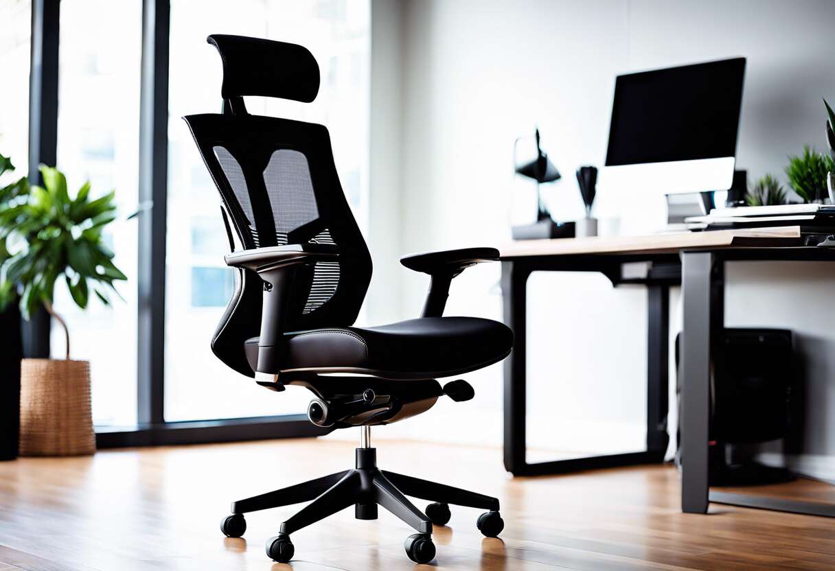 Chaise de bureau HWC-J92, chaise de bureau, ergonomique, appui-lordose