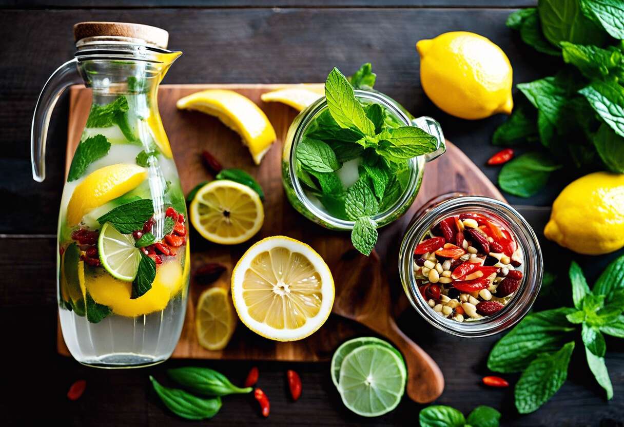Eau infusée aux superfoods : préparations clés pour hydratation et bien-être