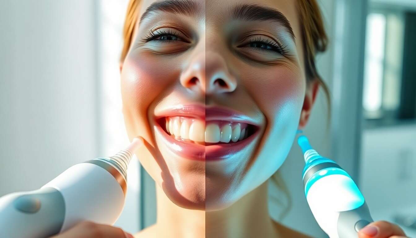 Résultats de blanchiment avec un jet dentaire, mythe ou réalité ?