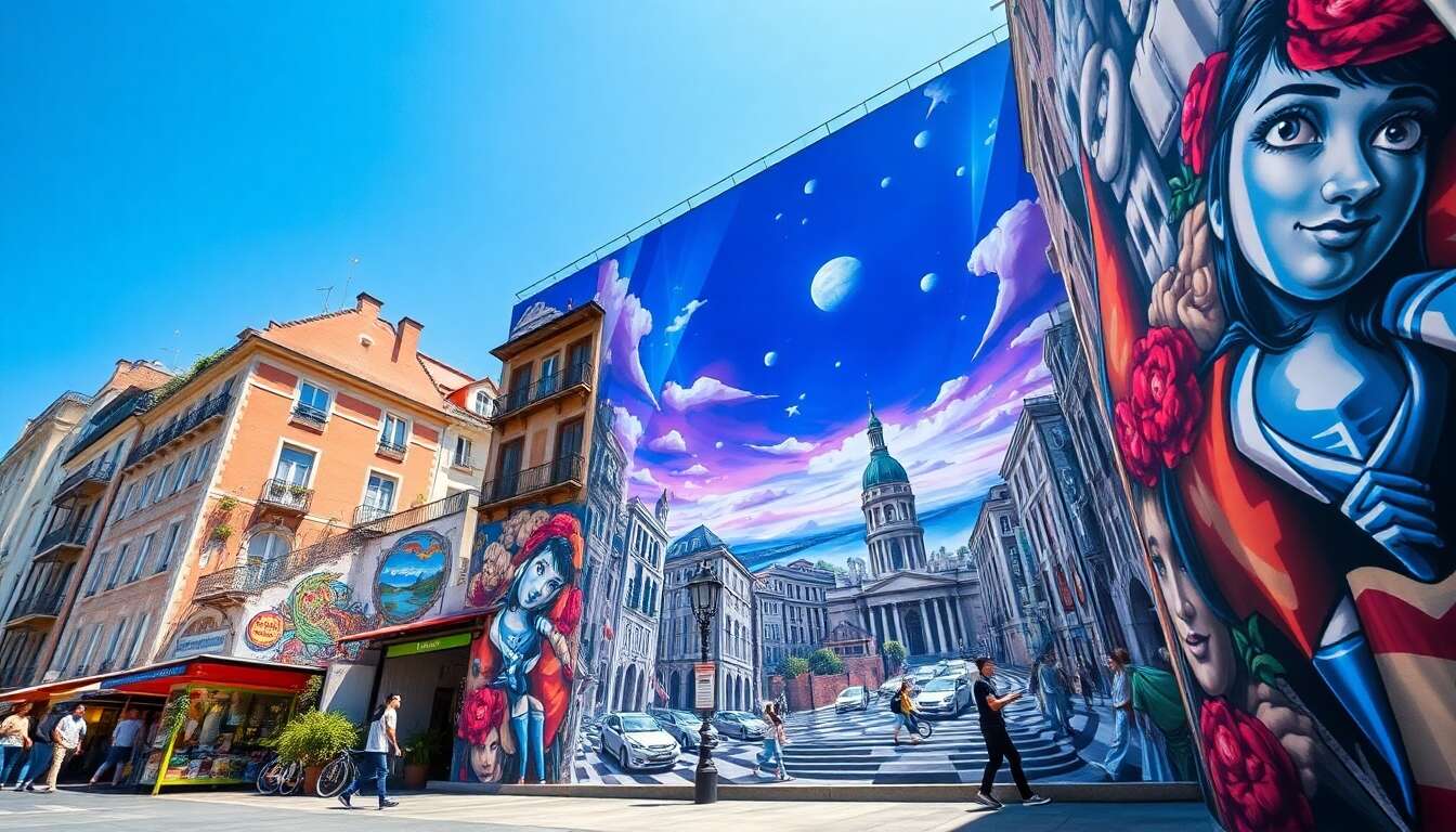 Anamorphose et fresque : découvrez les œuvres de Monsieur Peinture