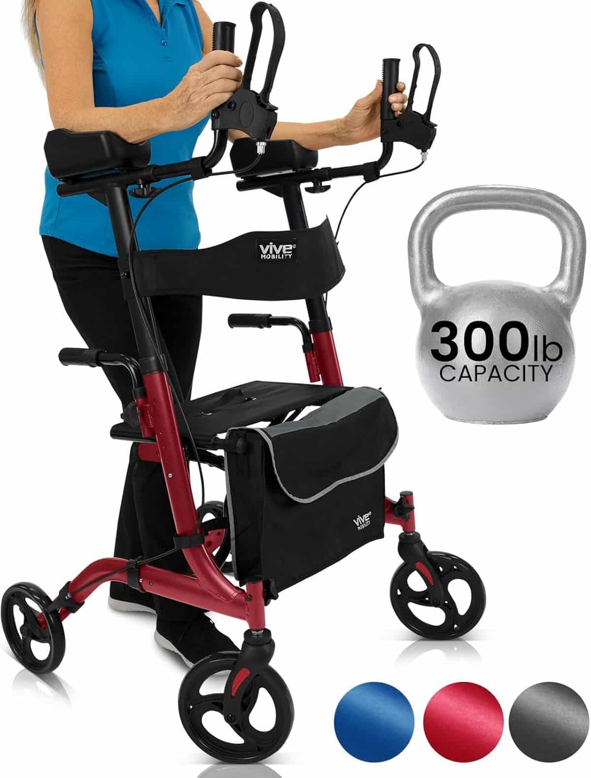 Test : déambulateur vertical Vive Mobility avec siège et accoudoirs