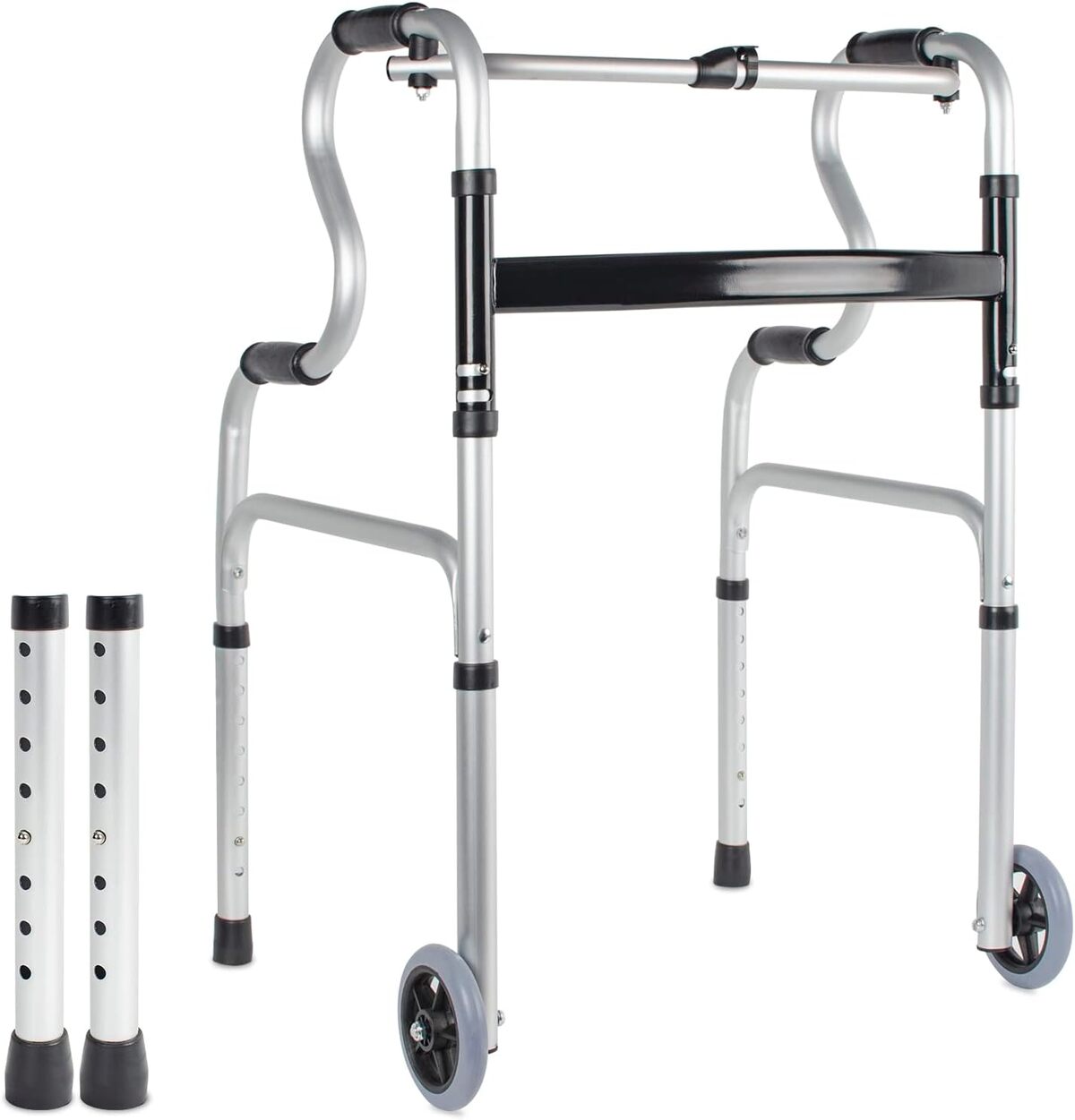 Déambulateur pliable à 4 roues BIOS Medical avec siège et hauteur
