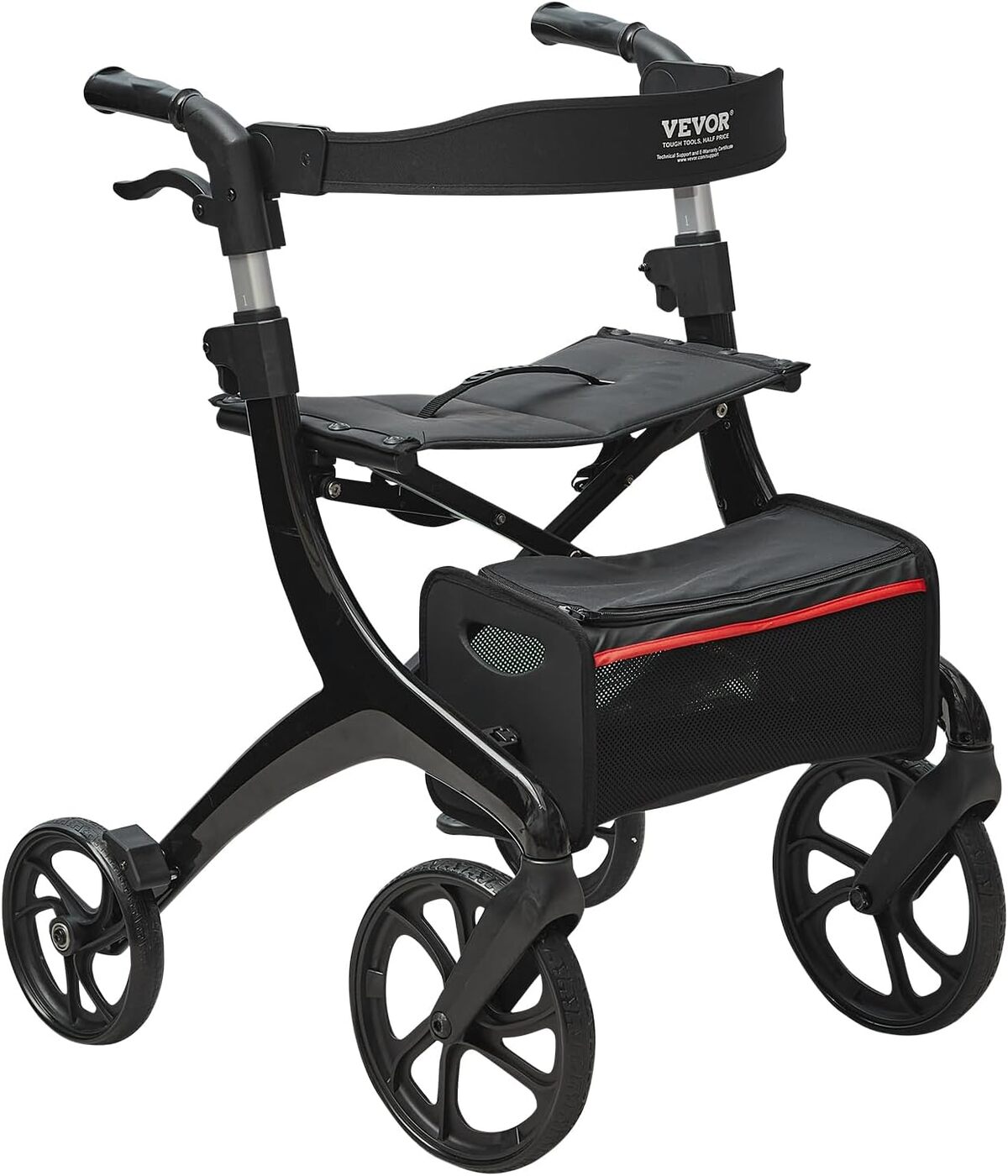 Test du déambulateur pliable VEVOR avec siège et sac de rangement