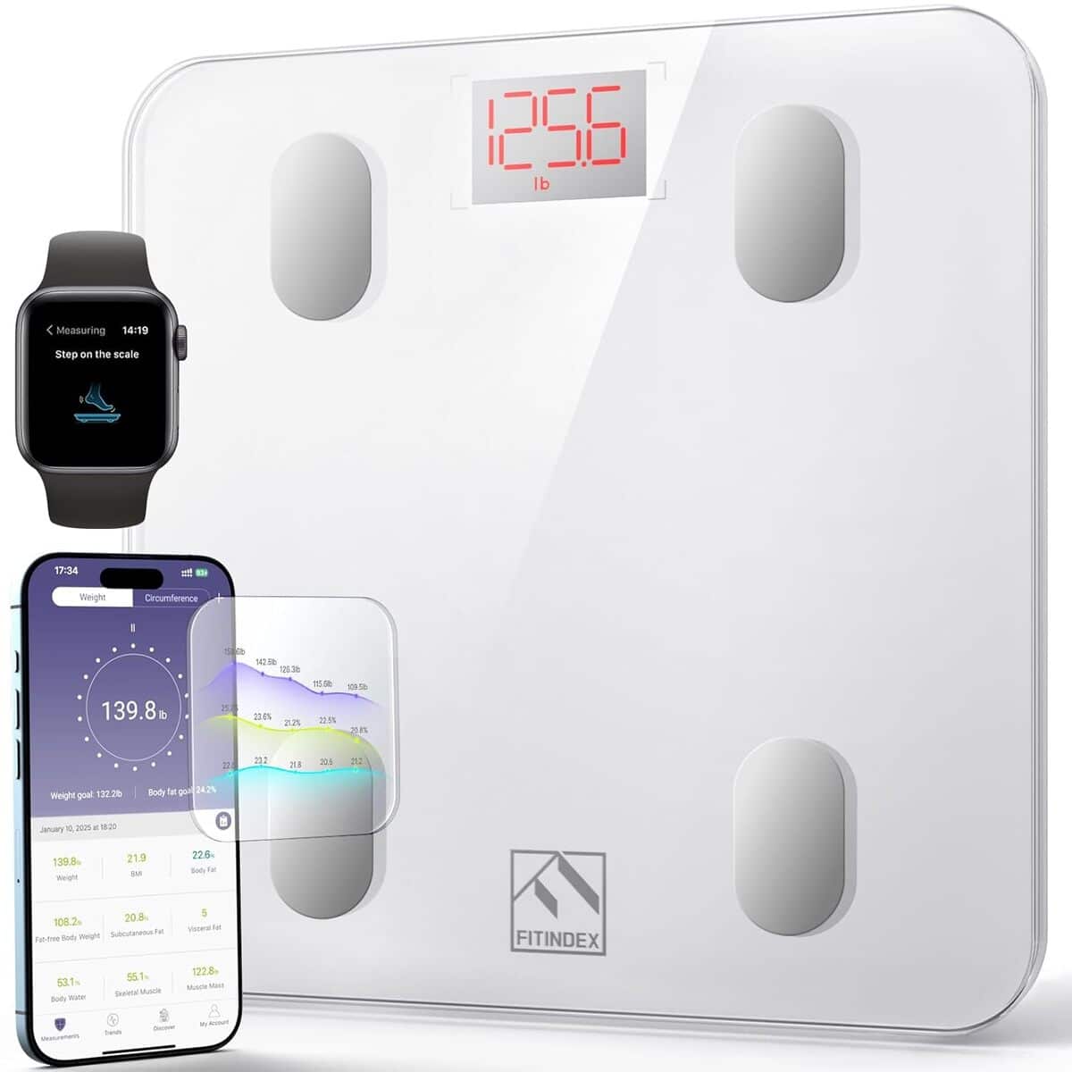 Test du pèse-personne connecté Fitindex : technologie impédancemètre avancée