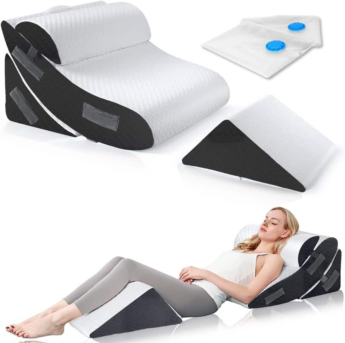 Test de l'oreiller cale viscoélastique 4 pièces anti-reflux