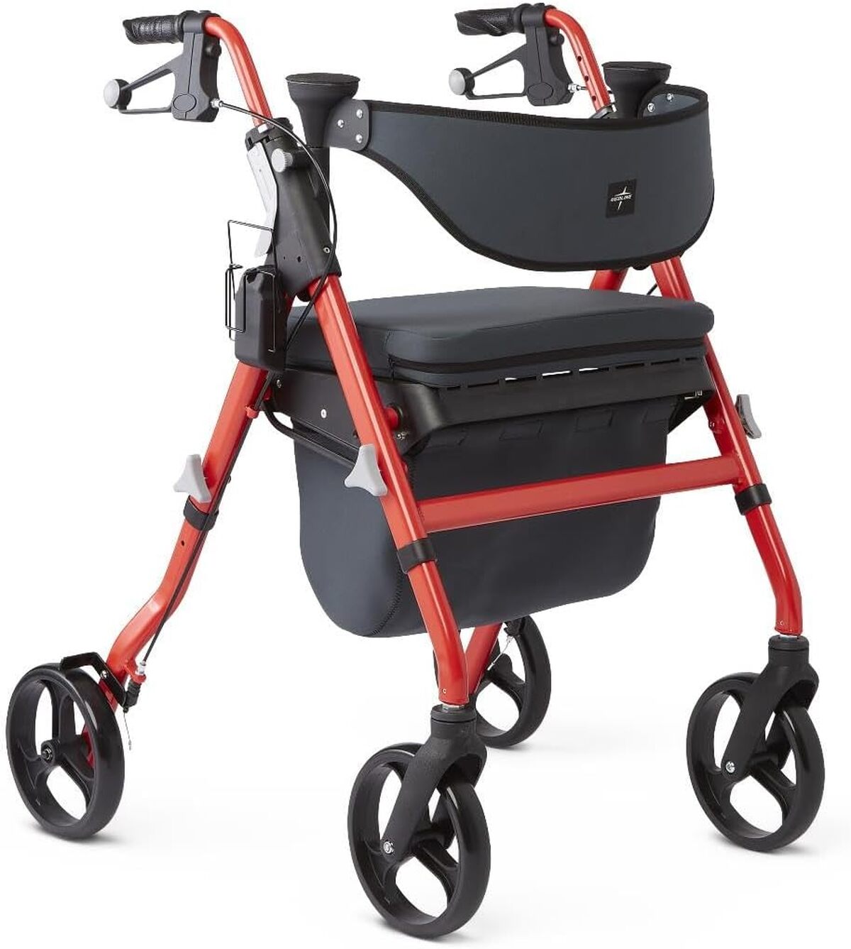 Test du déambulateur Medline Empower pliable avec siège et dossier épais