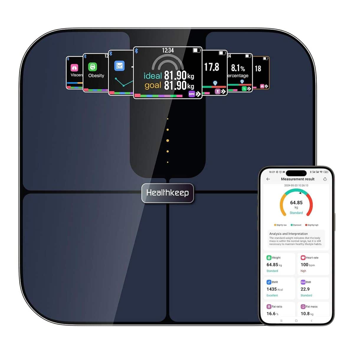 Test du pèse-personne connecté Healthkeep : technologie ITO et écran couleur