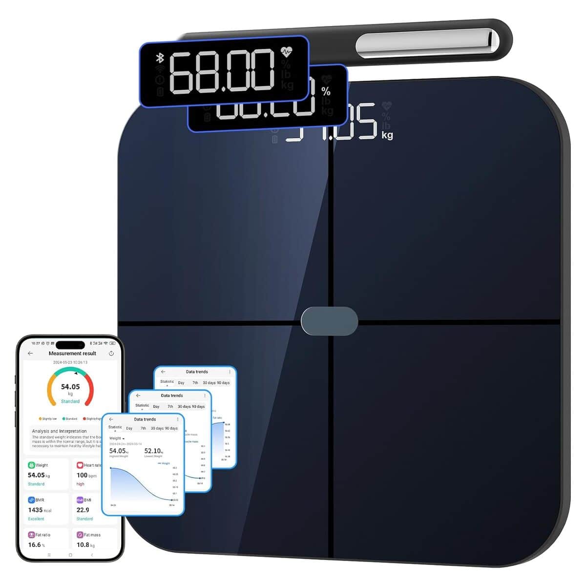 Test du pèse-personne Healthkeep à 8 électrodes