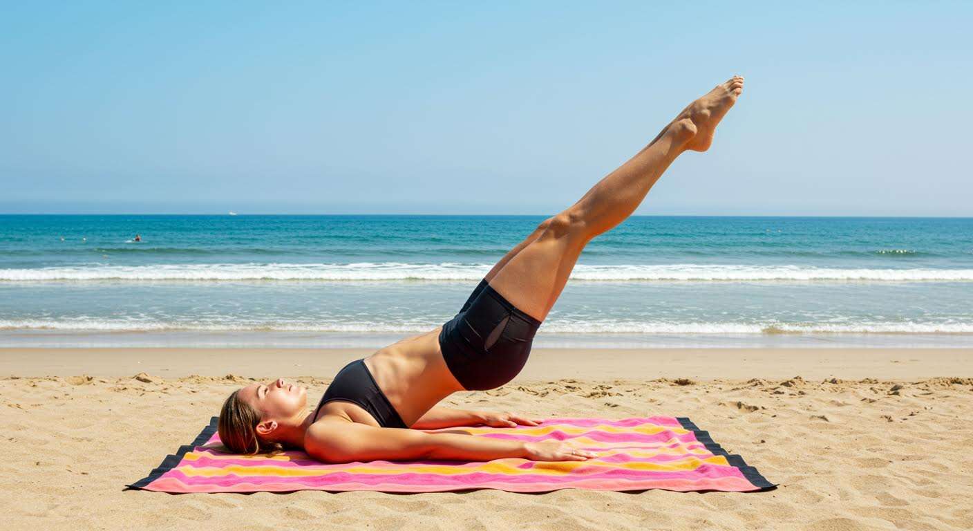Ce simple exercice de 10 minutes sur votre serviette de plage sculpte plus les abdos qu'une heure en salle
