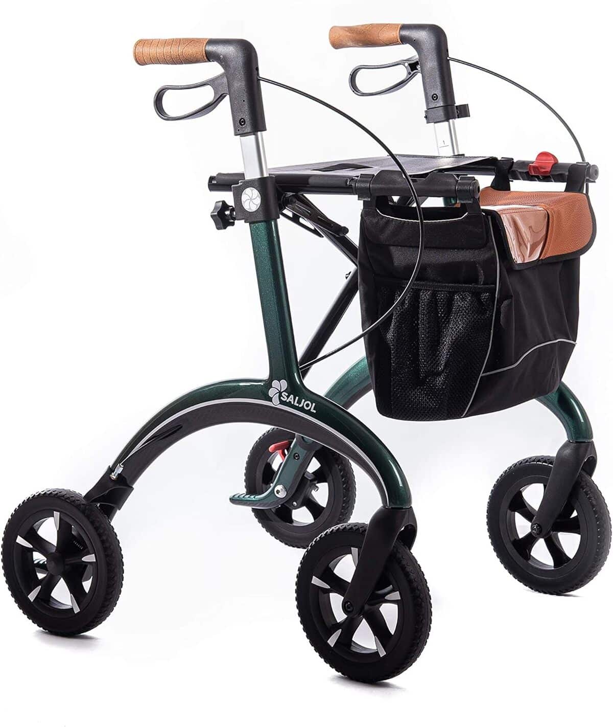 Test du déambulateur carbone Saljol 62 cm vert