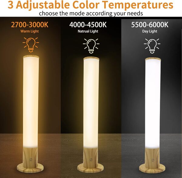 Lampe de luminothérapie 10 000 lux, lampe solaire sans UV avec 3 températures de couleur, luminosité réglable, minuterie et fonction mémoire, lampes de lumière du soleil, lumière du soleil complète