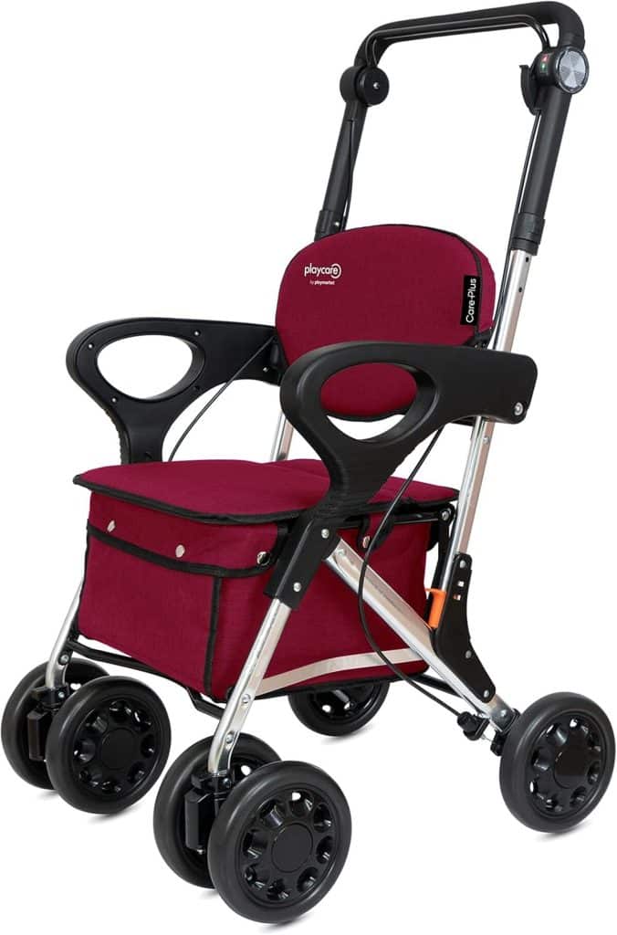 Test du déambulateur Playcare avec siège et accoudoirs