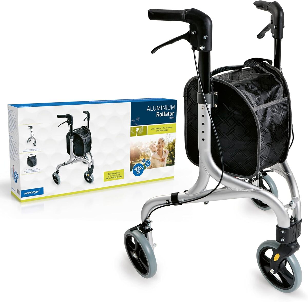 Test du rollator Weinberger aluminium 3 roues modèle 02217