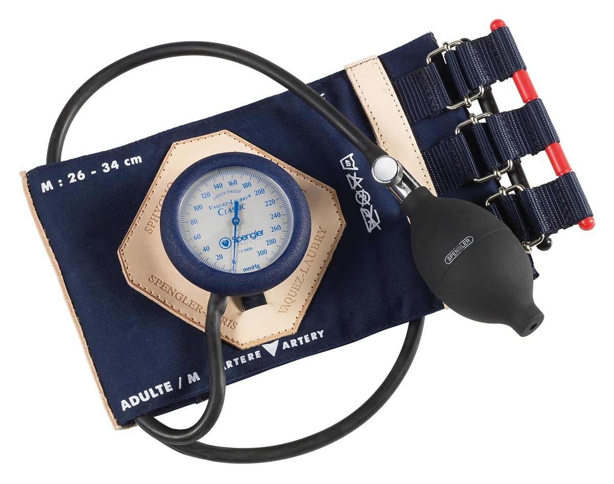 Test : tensiomètre Spengler Vaquez-Laubry Classic marine taille m