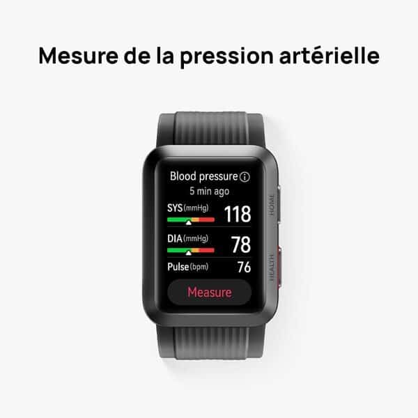 Huawei Watch D, ECG, Montre Connectée, Rappels intelligents de la Pression artérielle, Bluetooth, Surveillance de la fréquence Cardiaque、SpO2、Sommeil、Stress、Peau, 7 Jours d'utilisation maximale