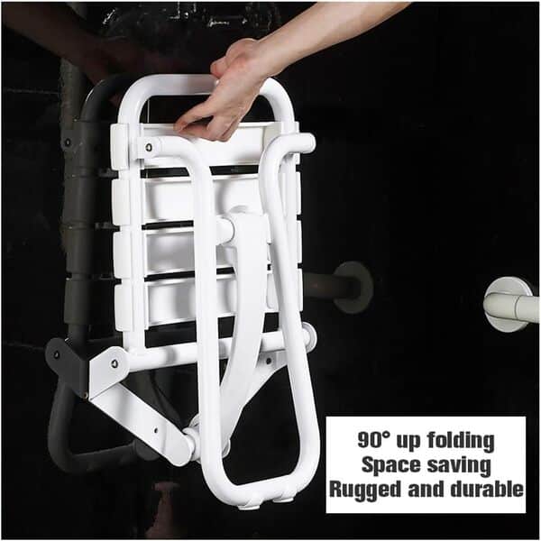 SJMDZZ Siège de Douche Rabattable Mural - Pour Personnes Âgées et Handicapées - Chaise de Bain Sécurisée - Capacité Maximale de 200kg