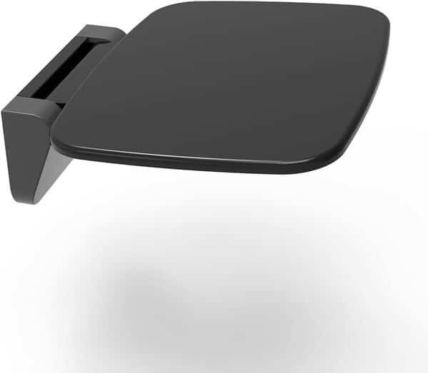 Siège de douche mural robuste Noir 160 kg