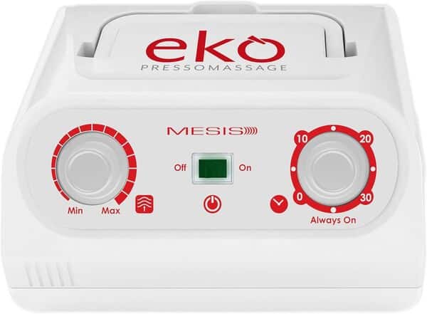 MESIS Pressothérapie Ekò Pressomassage appareil de massage | Équipement Advance (avec 2 bottes et Kit Slim Body) | Drainage Lymphatique | À usage domestique | 4 chambres à air | Avec 1 programme