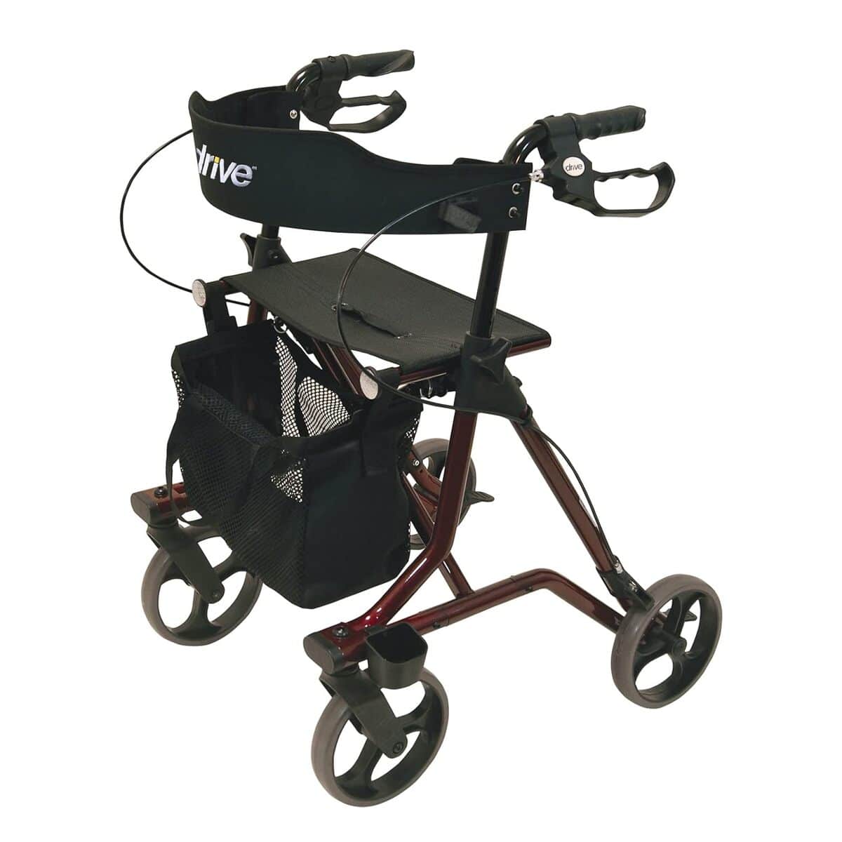 Test du déambulateur Drive Medical Torro rouge : stabilité et confort