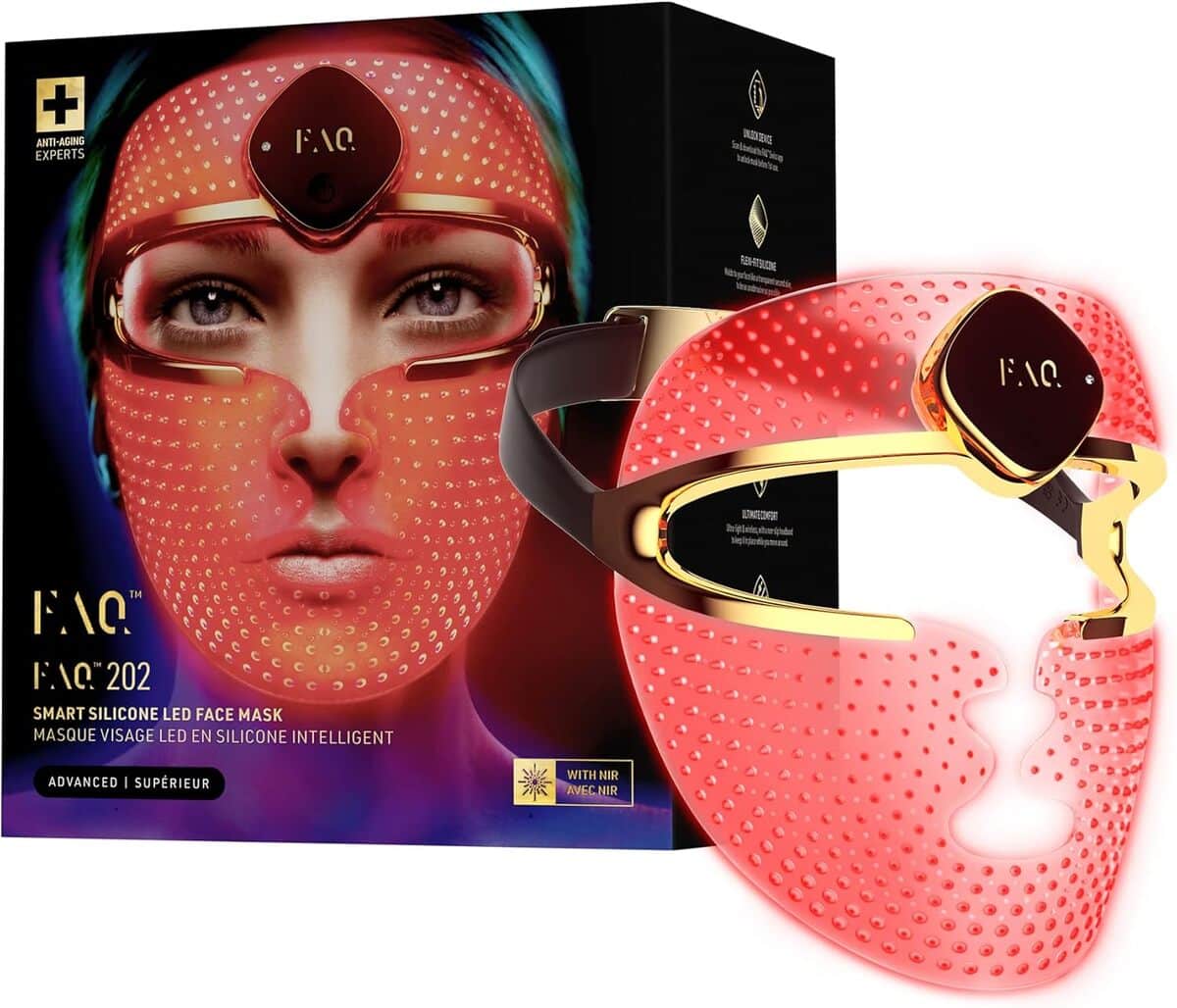 Test du masque luminothérapie FAQ 202 : anti-âge et soin de l'acné