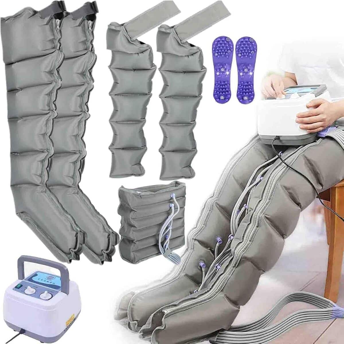 Test du masseur électrique à pressothérapie pour jambes 6 cavités