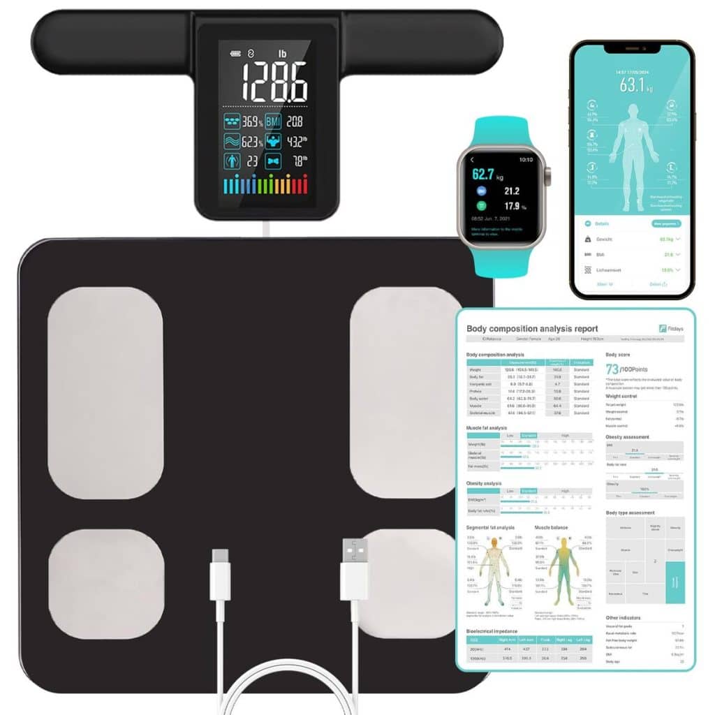 Test du pèse-personne numérique: 31 mesures, 8 capteurs