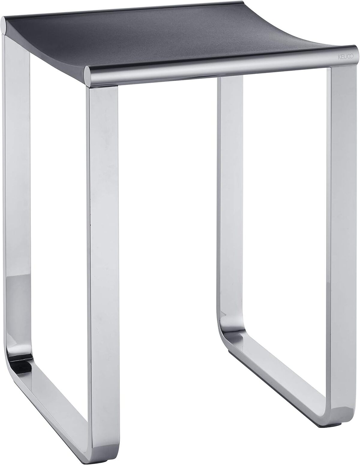 Test du tabouret de bain Keuco chromé et anthracite : ergonomie et sécurité