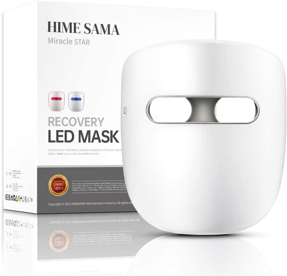 Test masque LED visage HIME SAMA RB-019 : anti-âge et éclaircissant