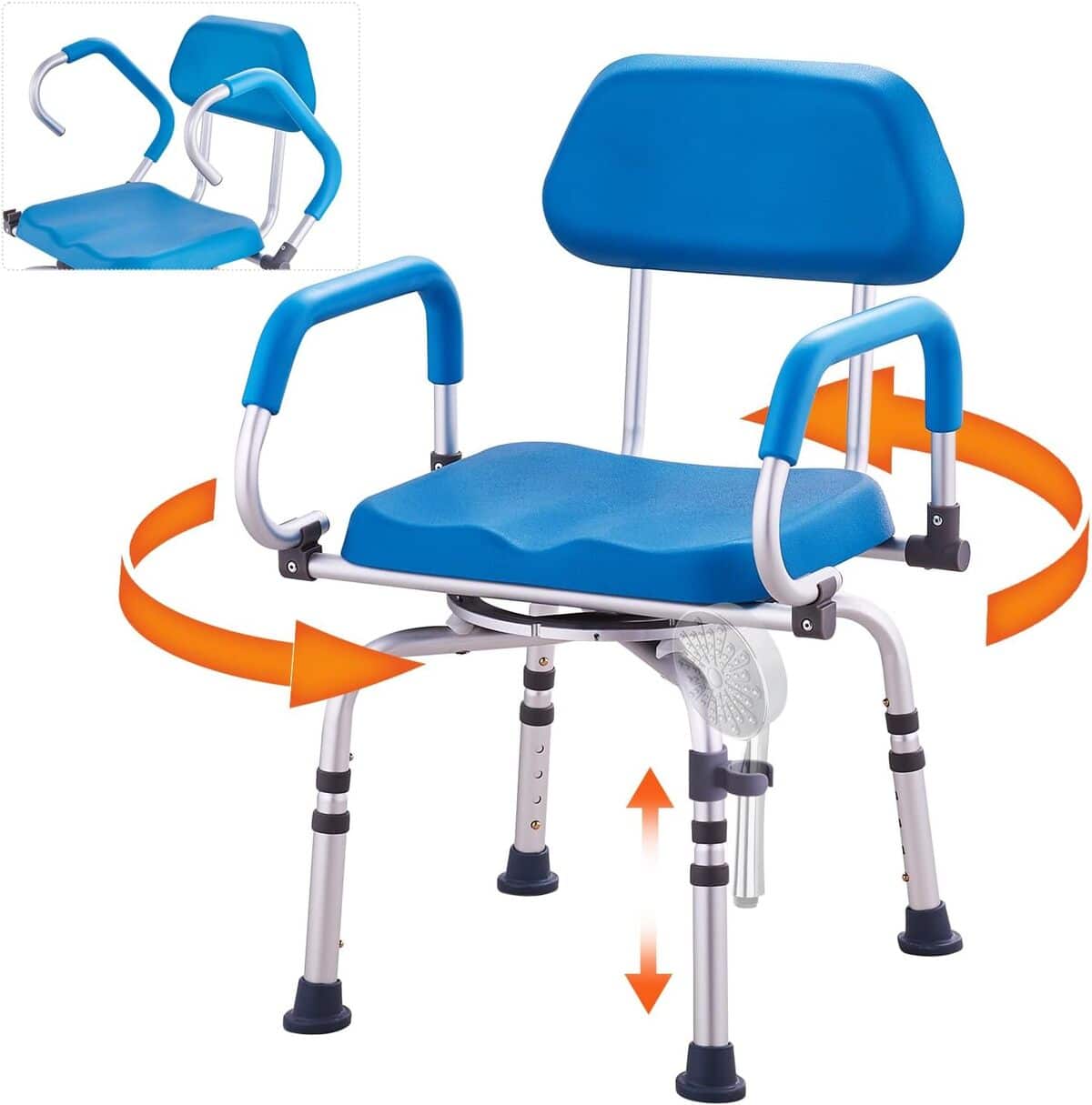 Test : chaise de douche pivotante Vevor 360° pour personnes âgées