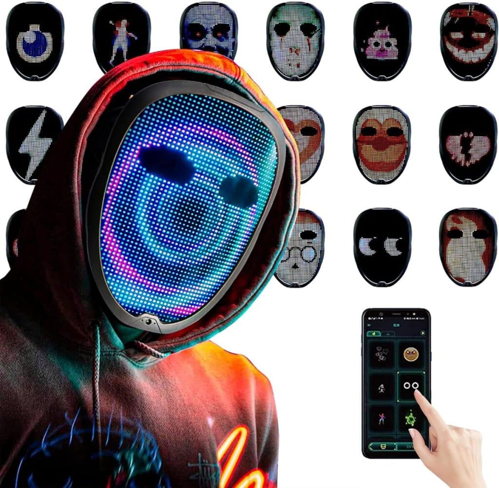 Test du masque LED innovant avec contrôle par appli et détection de gestes