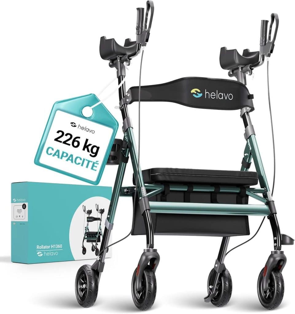 Test du déambulateur Helavo H1360 : robuste et tout-terrain pour seniors