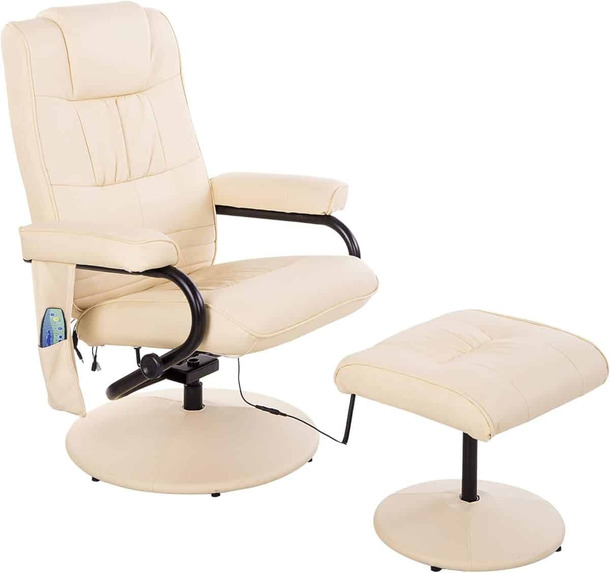 Test : fauteuil de massage électrique HOMCOM beige pivotant et inclinable