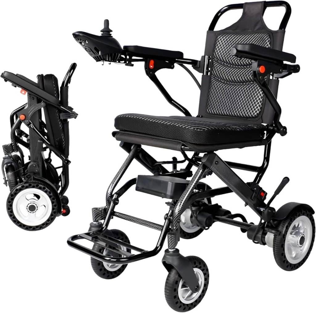 Test : fauteuil roulant léger et portable pour adultes, roues 12 pouces