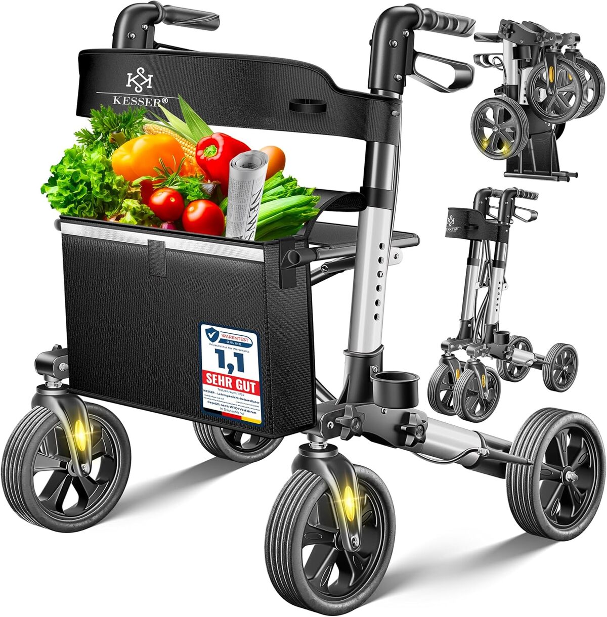 Test : déambulateur pliant KESSER à 4 roues