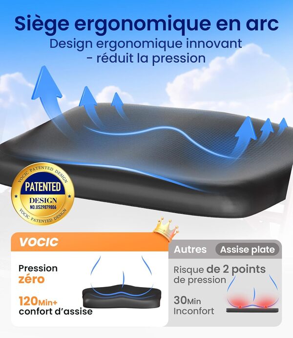 VOCIC deambulateur 4 roues pliable leger,Rollator en aluminium léger avec siège,Pour tous les terrains, Siège réglable en hauteur,Se range facilement dans le coffre,Bleu Saphir | Garantie de 5 ans
