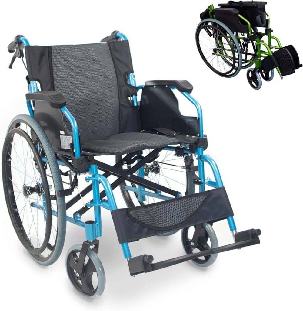 Test fauteuil roulant Mobiclinic Bolonia : pliable et léger
