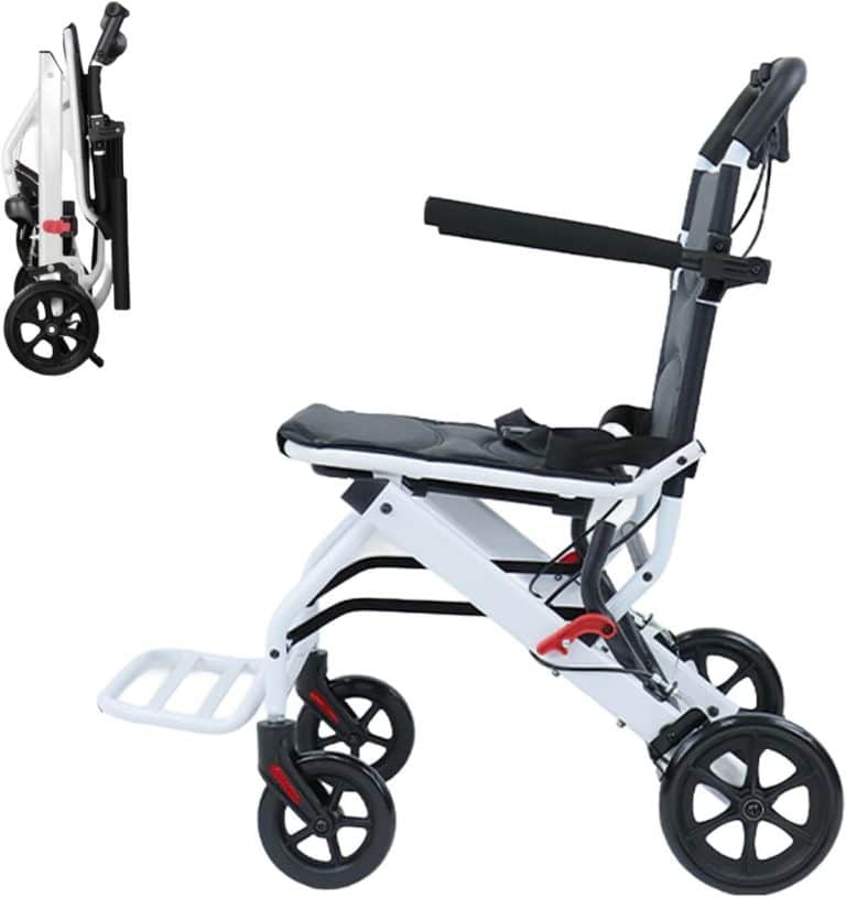 Medline Fauteuil roulant de transport léger avec freins à main, chaise de transport pliable pour Medline Fauteuil roulant de transport léger avec freins à main, chaise de transport pliable pour
