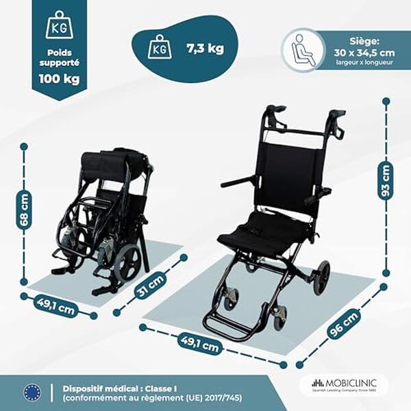 Découvrez le confort et la praticité du fauteuil de transfert pliant Mobiclinic Saturno en aluminium. Analyse, avis et guide d'achat pour choisir l'équipement idéal.