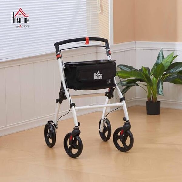 Découvrez notre analyse détaillée du déambulateur pliable 4 roues HOMCOM blanc : caractéristiques, avantages, frein et sac intégrés pour plus de confort et de sécurité