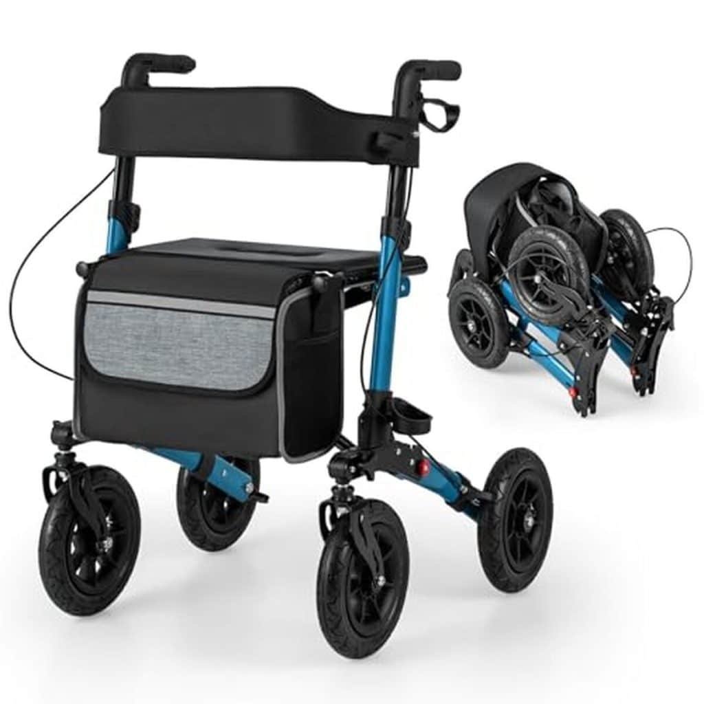 Test costway rollator pliable tout-terrain : performance et confort