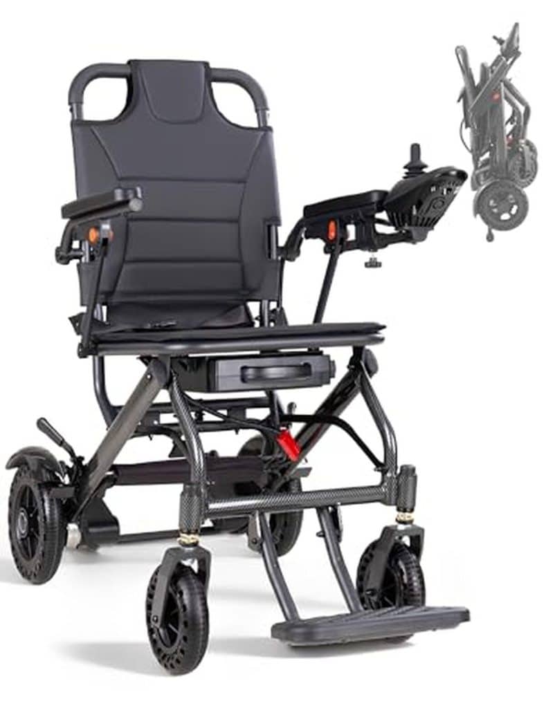 Test : fauteuil roulant électrique pliable en fibre de carbone 17, 5 kg