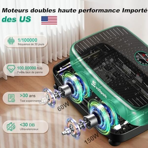 Découvrez notre test complet de la plateforme vibrante EvoSpark double moteur 2026 : performance, efficacité et bienfaits pour votre entraînement