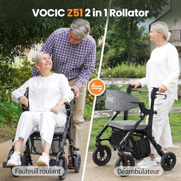 Découvrez notre test détaillé du déambulateur fauteuil roulant VOCIC 2 en 1. Explorez ses avantages uniques, sa polyvalence et son confort optimal pour une mobilité facilitée au quotidien.