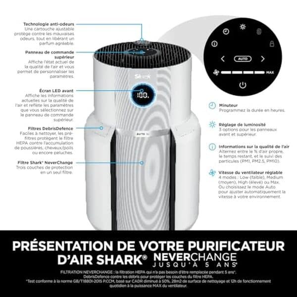 Découvrez notre test du purificateur d'air Shark HP300EU MAX : efficace pour assainir l'air tout en restant silencieux. Gardez votre intérieur sain avec style et innovation.