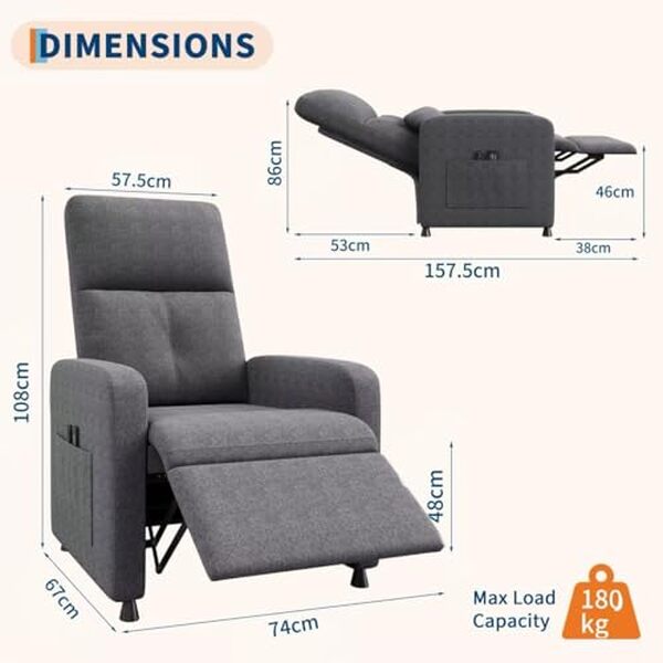 Découvrez le confort et le bien-être offerts par le fauteuil inclinable PortoAlegre : un modèle avec massage électrique idéal pour se détendre chez soi.