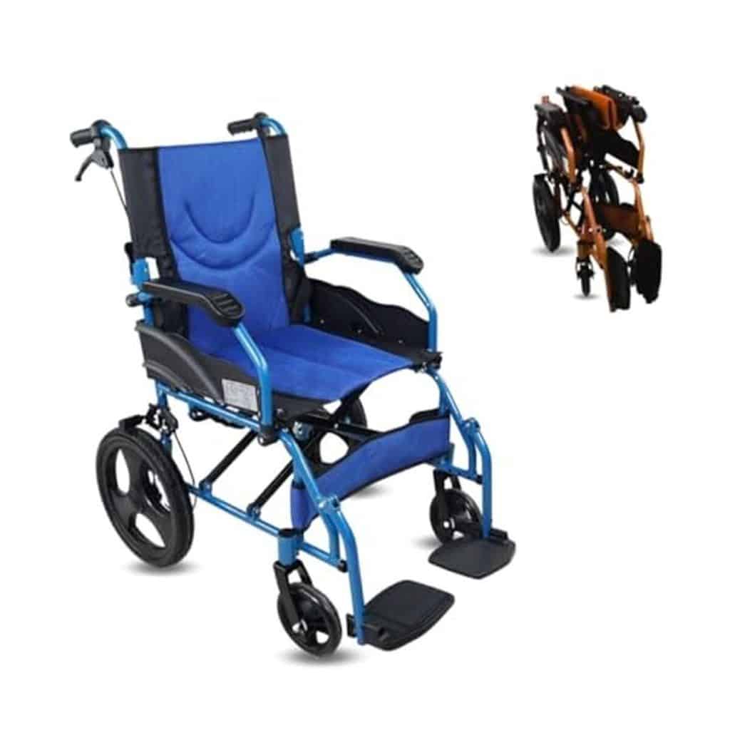 Test du fauteuil roulant Mobiclinic Pirámide : léger et pliable