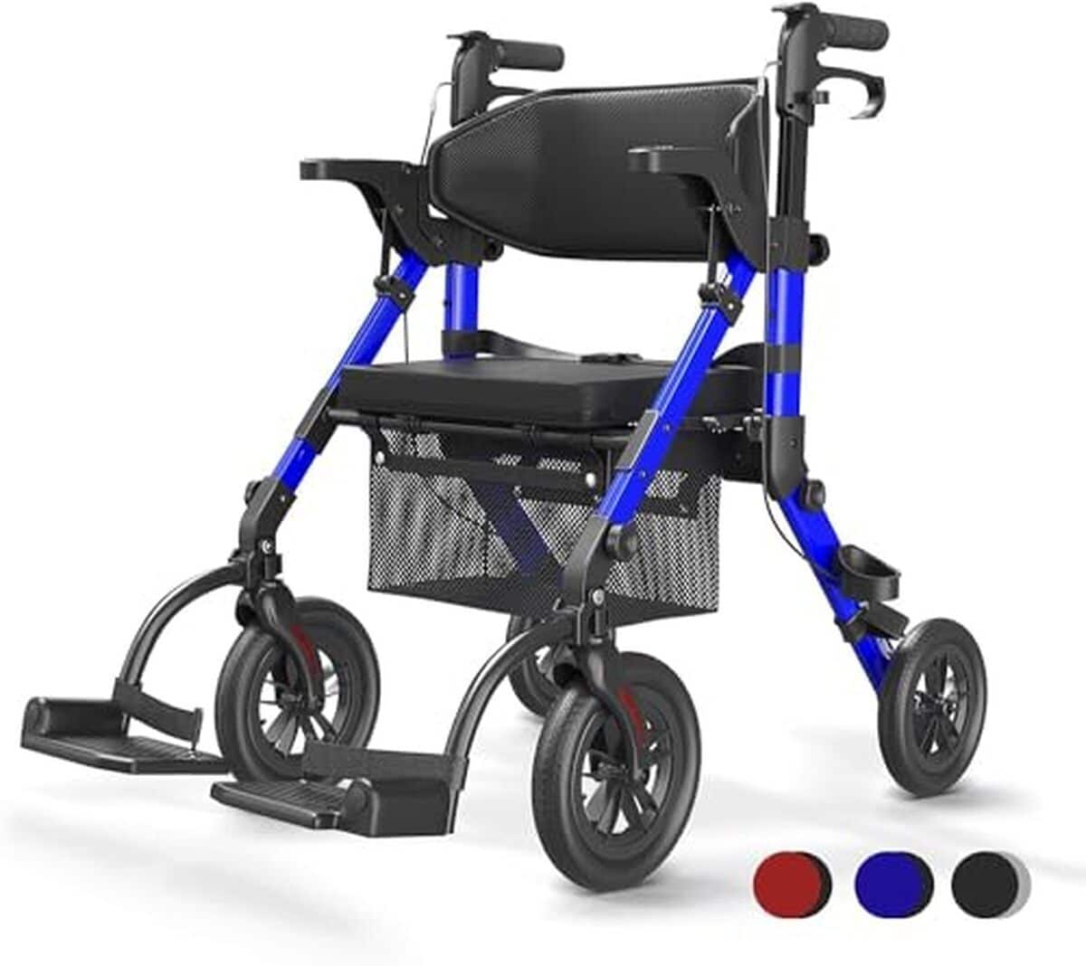 Test du VOCIC déambulateur fauteuil roulant 2 en 1 bleu, idéal pour voyages