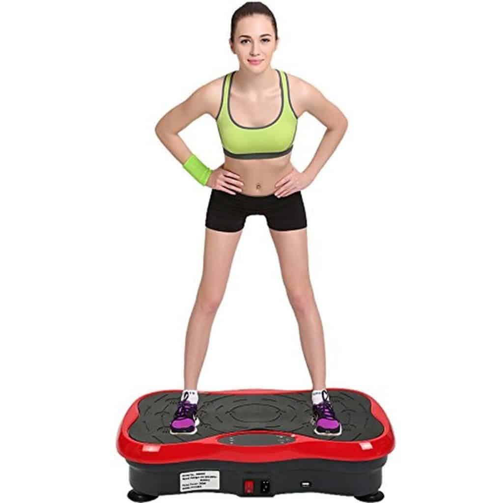 Test : plateforme vibrante Basic Fitness Shaper 53x32.5 cm noir et rouge