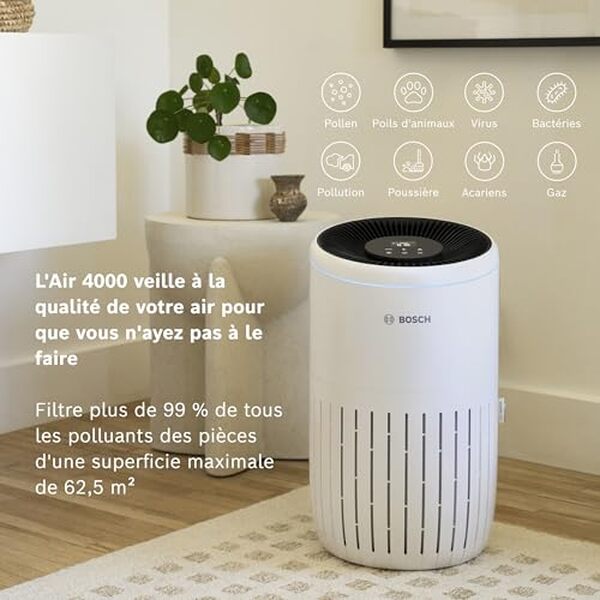 Découvrez notre test détaillé du Bosch Air 4000 : performances, efficacité de filtration et avis complet sur ce purificateur d'air haut de gamme. 
